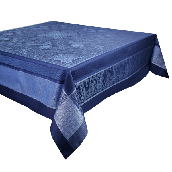 dark blue tablecloth