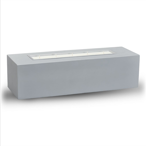 light grey linear tray candle