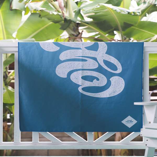 blue aloha beach towel