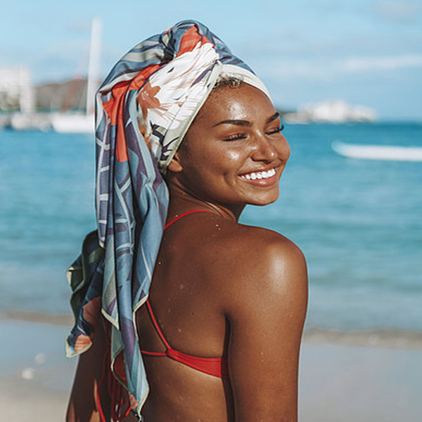 hibiscus flower beach towel